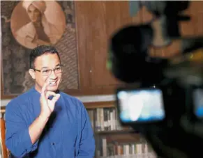  ??  ?? Okay for action: Anies speaking during an interview at his home in Jakarta, Indonesia.