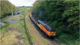  ?? (Bernard Mills) ?? Colas Class 56 56302 at Okehampton Military Sidings shunting one of the sleeperlay­ing trains on May 5. As far as anyone knows, this was only the third time a Class 56 had been on the Meldon side of the station.