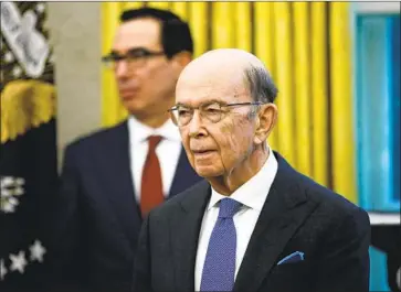  ?? Patrick Semansky Associated Press ?? UNDER THE PROPOSAL, Commerce Secretary Wilbur Ross would have veto power over any transactio­n involving sensitive technology between a U.S. company and anyone linked to a “foreign adversary.”