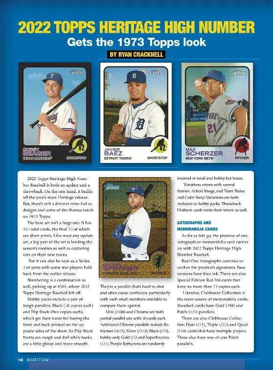 2022 TOPPS HERITAGE HIGH NUMBER PressReader