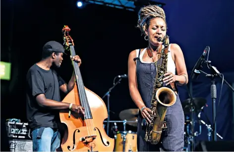  ??  ?? Pulling power: saxophonis­t Nubya Garcia at Love Supreme