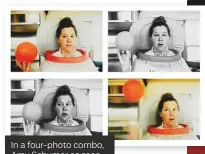  ??  ?? In a four-photo combo, Amy Schumer as seen through FaceTime.