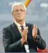  ?? — AFP ?? This photo taken on August 31, 2017 shows China’s coach Marcello Lippi watching from the sidelines during the World Cup.