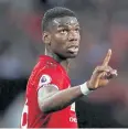  ?? REUTERS ?? Paul Pogba gestures during the game against Leicester on Friday.
