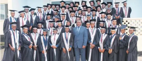  ??  ?? A Cross section of the graduating students of El-Amin Internatio­nal School, Minna, Niger State at the 20th graduation ceremony held recently