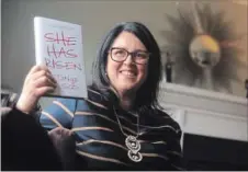  ?? DAVID BEBEE WATERLOO REGION RECORD ?? Writer Tanya Sood with a copy of her book, “She Has Risen,” inside her Waterloo home on Tuesday.