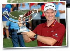  ?? GETTY IMAGES/PA ?? Back to business: Rose with the FedEx Cup on Sunday (left) and practising yesterday