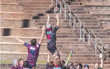  ??  ?? Oscar Radford takes possession of the ball at the lineout for Gatton.