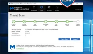  ??  ?? Malwarebyt­es Premium blocks threats that are often missed by other tools.