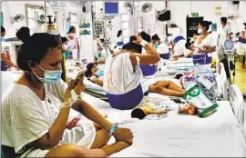  ?? Aie Balagtas See For The Times ?? MOTHERS recuperate in a Manila hospital nicknamed the “Baby Factory.” An expected surge in births could overwhelm facilities already strained by the virus.
