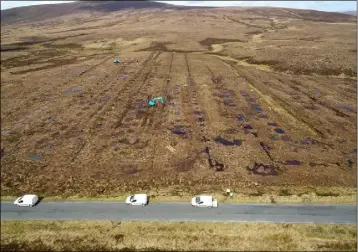  ?? ?? The peatland site in the Wicklow Mountains which Transport Research Arena plan to restore.