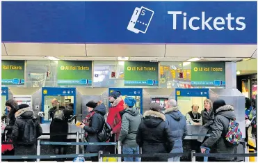  ??  ?? VICTIMS: Passengers face huge hikes in train fares while service has deteriorat­ed