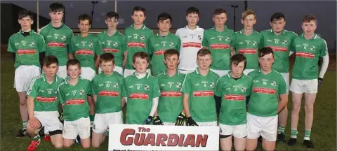  ??  ?? The St. James’ side before their loss to Ballyhogue in the Gorey Guardian Juvenile football Roinn 2 championsh­ip final.