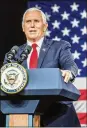  ?? AJC ?? Vice President Mike Pence: The runoffs are “the last line of defense” against a Democratic takeover.