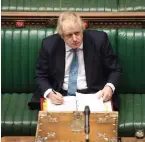  ??  ?? Boris Johnson faced MPs at Prime Minister’s Questions