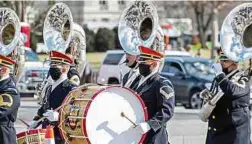  ?? EFE ?? Una banda militar participa de uno de los ensayos de la ceremonia.