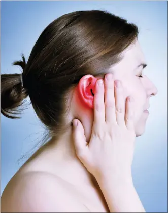  ?? ADOBE STOCK IMAGES ?? Middle ear infections, which are the most common ear infections, are caused by a bacterium or virus that infects fluid that builds up in the middle ear.