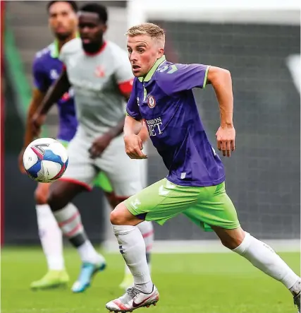  ?? Picture: Rogan Thomson/JMP ?? Joe Morrell in pre-season action for Bristol City against Swindon Town