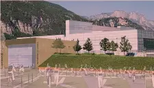  ??  ?? Il rendering della nuova veste che avrà la Blm Group Arena di Trento