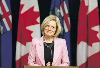  ?? IAN KUCERAK ?? Premier Rachel Notley said this week that if pushed, she would replicate the actions of former premier Peter Lougheed, who reduced the flow of oil from the province in 1980-81 in a squabble with Ottawa.