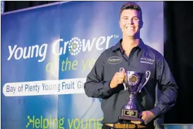  ??  ?? Alex Ashe is the 2019 Bay of Plenty’s Young Fruit Grower.