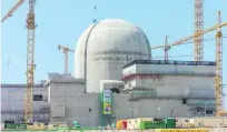  ?? Arun Girija / AFP ?? Part of the Barakah nuclear power plant which is under constructi­on near Al Hamra, west of Abu Dhabi.