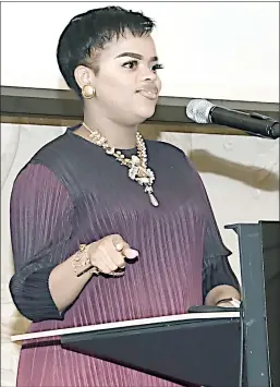  ?? (Pic: Courtesy) ?? Minister of Informatio­n Communicat­ion and Technology Princess Sikhanyiso delivering her speech at an investment seminar in Dubai, UAE on Thursday.