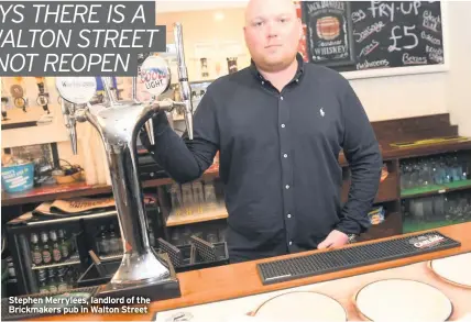  ??  ?? Stephen Merrylees, landlord of the Brickmaker­s pub in Walton Street