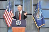  ??  ?? Alec Baldwin portrays President Donald J. Trump during “Trucker Rally Cold Open” on Oct. 14.