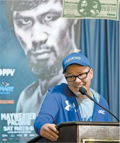  ?? FOTO: AFP ?? Freddie Roach, entrenador de Manny Pacquiao