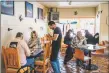  ?? ?? Christian Hernandez takes customers orders at Jalapeños Tacos & More in Taos.