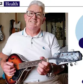  ?? ?? BACK ON SONG: Alex Preston, who was wrongly diagnosed as having early-onset Alzheimer’s disease, at home in Anstey