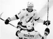  ?? CHARLES KRUPA/ASSOCIATED PRESS ?? Steven Stamkos, Nikita Kucherov and the Lightning have won 3 straight after being blasted by the Bruins in Game 1.