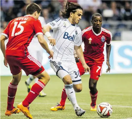  ?? STEVE BOSCH/ PNG FILES ?? Vancouver Whitecaps midfielder Mauro Rosales will make his return to CenturyLin­k Field in Friday’s game with the Seattle Sounders.