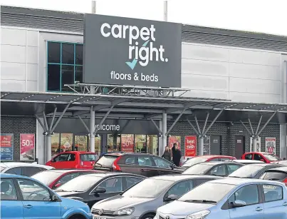  ?? Picture: Mhairi Edwards. ?? The Carpetrigh­t store at Kingsway West Retail Park in Dundee.