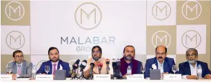  ?? Supplied photo ?? Abdul Salam K.P., Shamlal Ahamed M.P., M.P. Ahammed, Tony Joseph, Asher O. and Mayankutty C. during the Press conference announcing the new Montana Estates. —