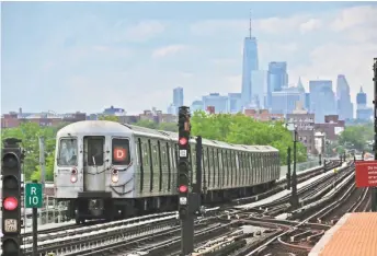  ?? BEBETO MATTHEWS/AP ?? New Yorkers love complainin­g about their trains, but Frommer says compared with cabs, they’re cheaper and usually faster.