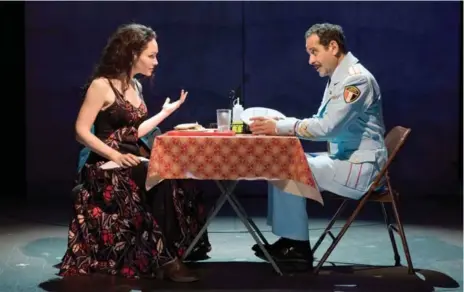  ?? AHRON R. FOSTER ?? Katrina Lenk and Tony Shalhoub in The Band’s Visit, a Broadway musical based on a 2007 Israeli film of the same name.