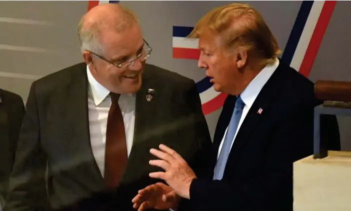  ?? Photograph: Mick Tsikas/AAP ?? Scott Morrison previously appeared at the 2019 G7 summit.