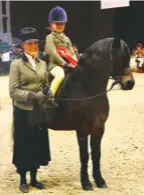  ??  ?? Ekens Fifer, 21, whose triumphs include the HOYS 2010 mini native title, is back in the ring