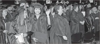  ?? Contribute­d ?? GNTC graduates celebrate during the 2019 Spring Commenceme­nt Ceremony.