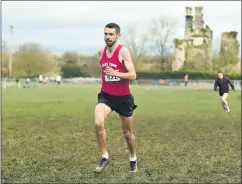  ?? (Photo: Sam Barnes/Sportsfile) ?? Tim O’Donoghue of East Cork AC, on his way to winning the over 35 men’s 7,000m at The Irish Life Health National Intermedia­te, Master, Juvenile B & Relays Cross Country Championsh­ips in Castlelyon­s on Sunday.