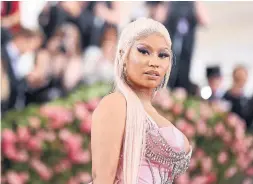  ?? GETTY IMAGES FILE PHOTO ?? Nicki Minaj skipped Monday’s Met Gala, which she has attended in the past, because it had a condition of entry: Attendees must have been vaccinated.