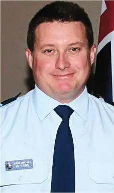  ?? Photo: News Corp ?? BRAVERY RECOGNISED: Slain officer Senior Constable Brett Forte will receive a Commendati­on for Brave Conduct.