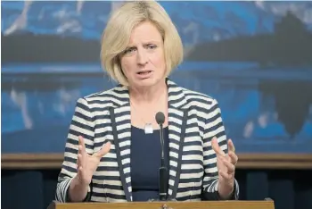  ?? RYAN JACKSON/EDMONTON JOURNAL ?? Rachel Notley signalled she favours an end to the practice of paying liquor servers $1 less.