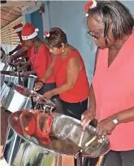  ??  ?? The Richmond Steel Band in action at the St Ann Infirmary