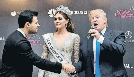  ?? IRINA BUJOR / AP ?? El concurso de miss Universo, celebrado en Moscú en el 2013, permitió a Trump establecer buenos contactos con la jerarquía rusa