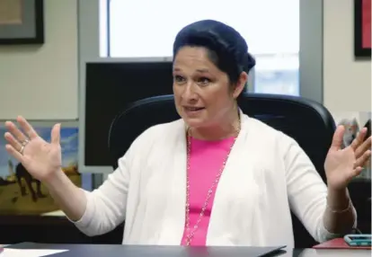  ?? AP FILE PHOTO ?? Illinois Comptrolle­r Susana Mendoza, shown last year, serves on the Anti-Harassment, Equality and Access panel.