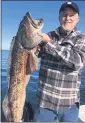  ?? PHOTO CONTRIBUTE­D ?? Pictured is Scott Paulin with a nice 36” lingcod on a diamond bar while fishing up by Westport on a beautiful sunny flat water day. Wow, what a LING-ZILLA! Way to go Scott!