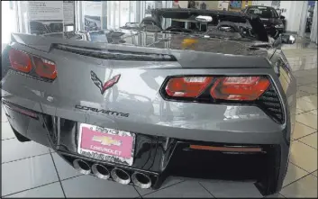  ?? JERRY HENKEL/LAS VEGAS REVIEW-JOURNAL ?? A new Chevrolet Corvette is seen in the Findlay Chevrolet showroom in southwest valley.